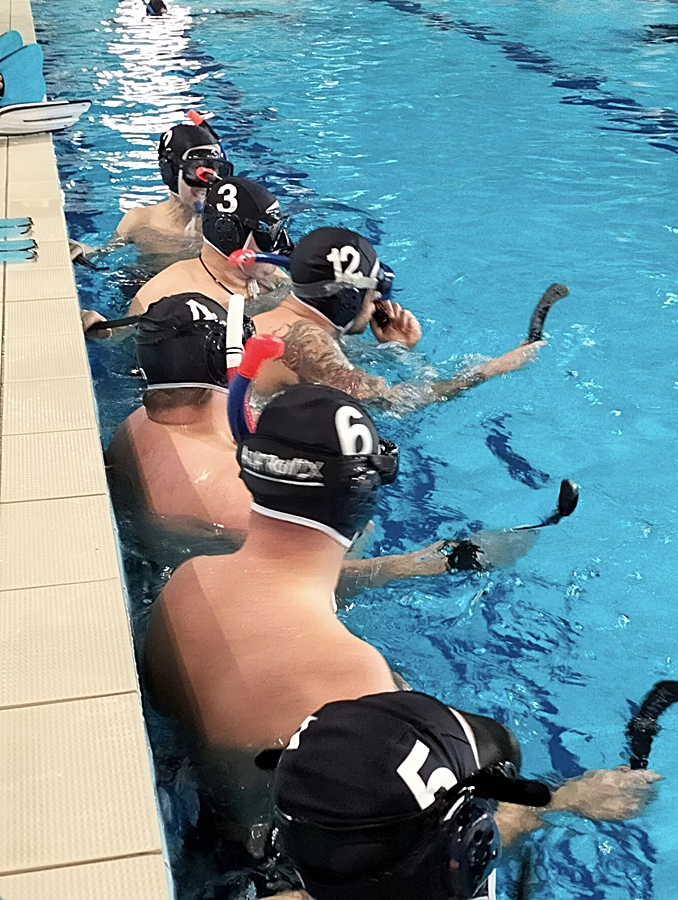 Hokej pod wodą Walenie Siemianowice Śląskie Finał WOŚP w Rudzie Śląskiej 28 I 2024